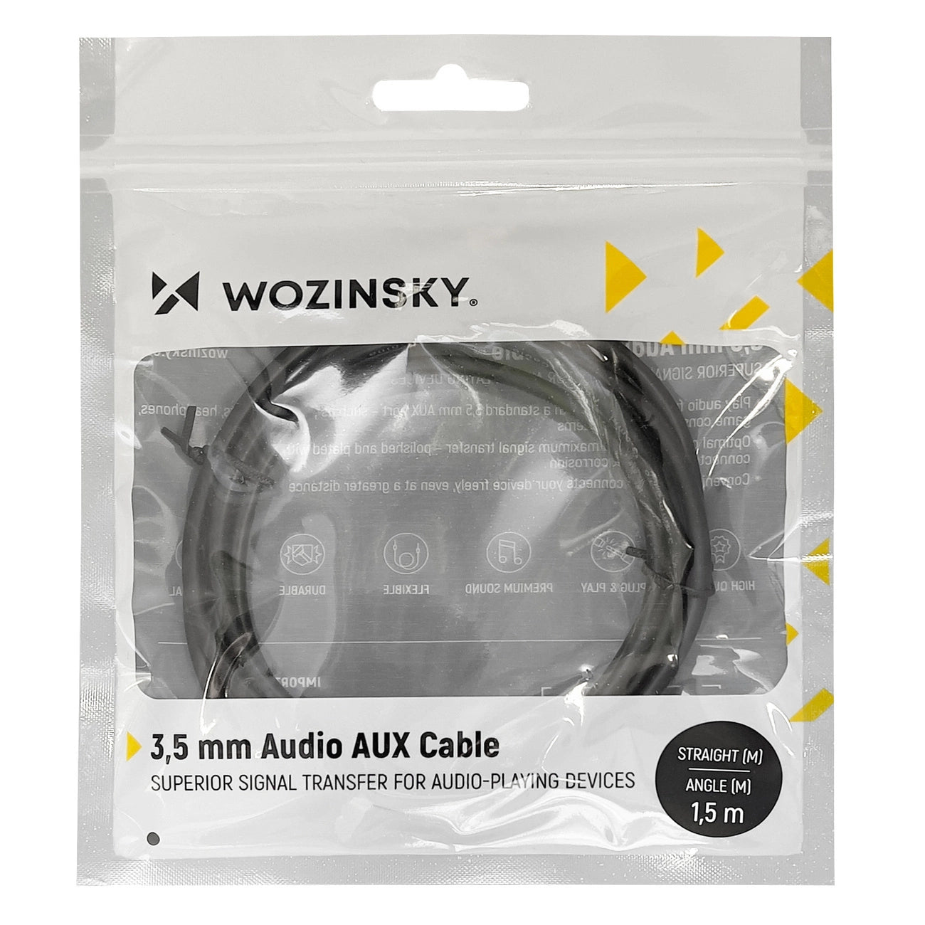 Wozinsky AUX cable angled (male-male) mini jack cable 1.5 m black_4