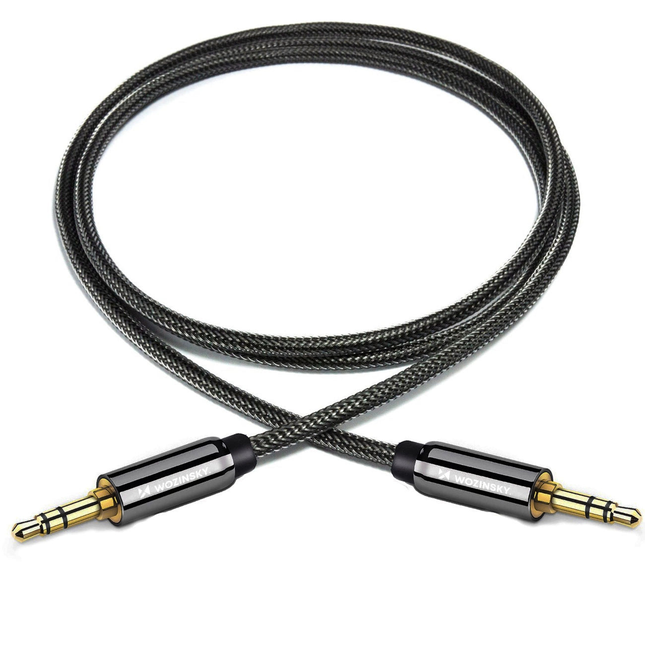 Wozinsky universal mini jack cable 2x AUX cable 2 m black_3