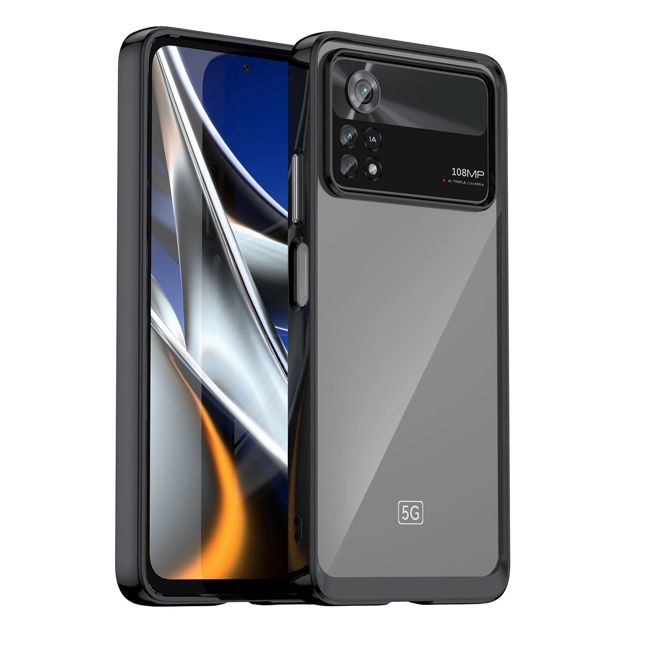 Outer Space Case for Xiaomi Poco X4 Pro 5G cover with a flexible frame black_12