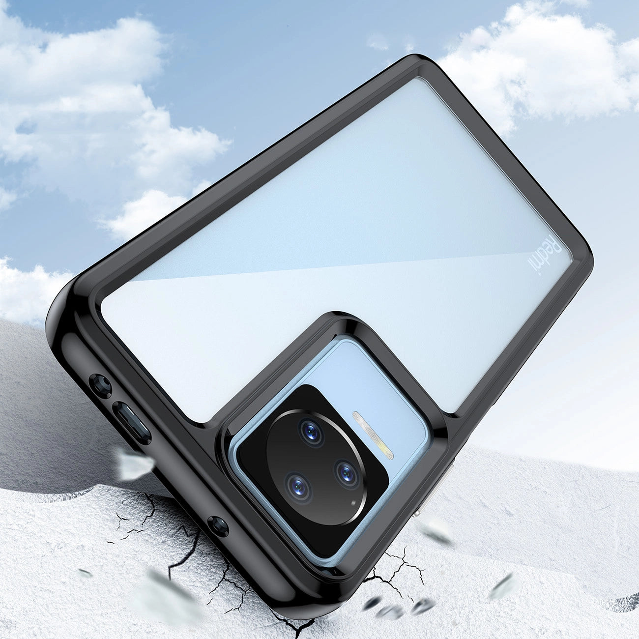 Outer Space Case for Xiaomi Poco F4 5G cover with a flexible frame black_7