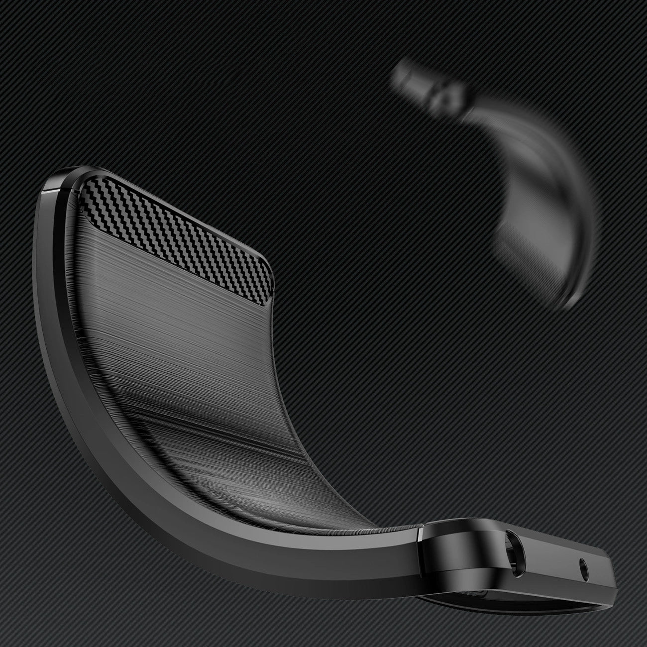 Carbon Case for Xiaomi Poco F4 5G flexible silicone carbon cover black_10