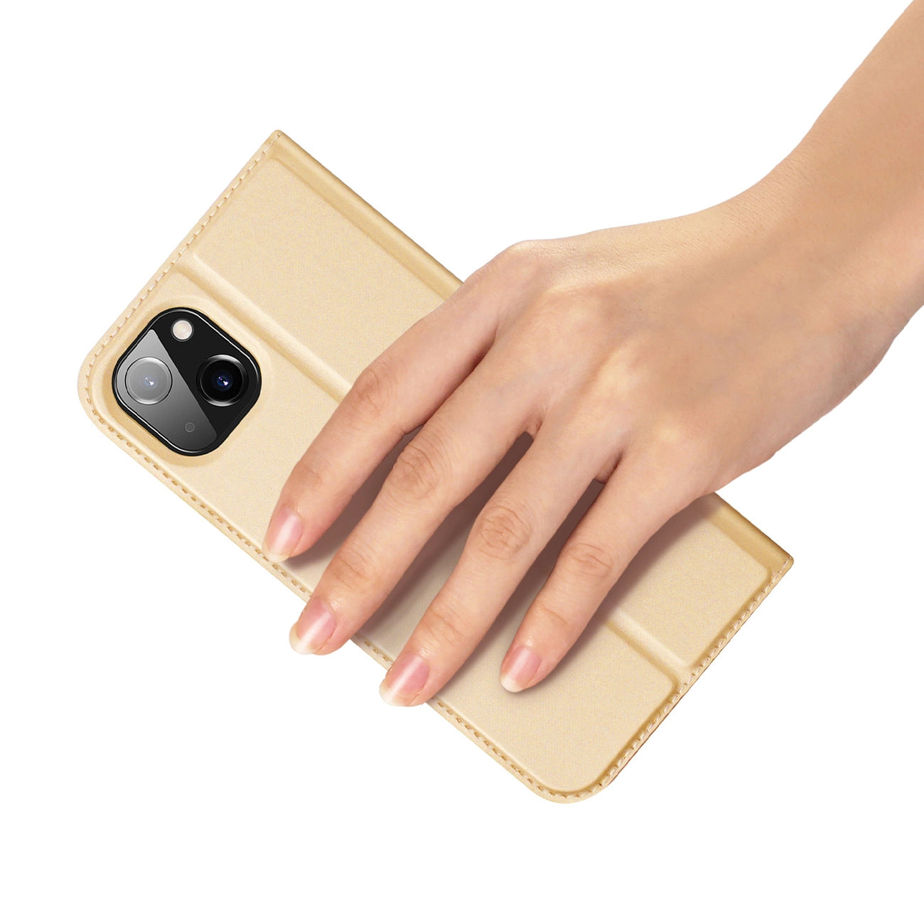 Dux Ducis Skin Pro Holster Flip Cover for iPhone 14 Plus gold_5