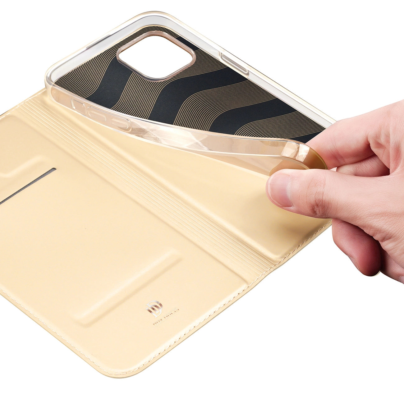 Dux Ducis Skin Pro Holster Flip Cover for iPhone 14 Plus gold_6