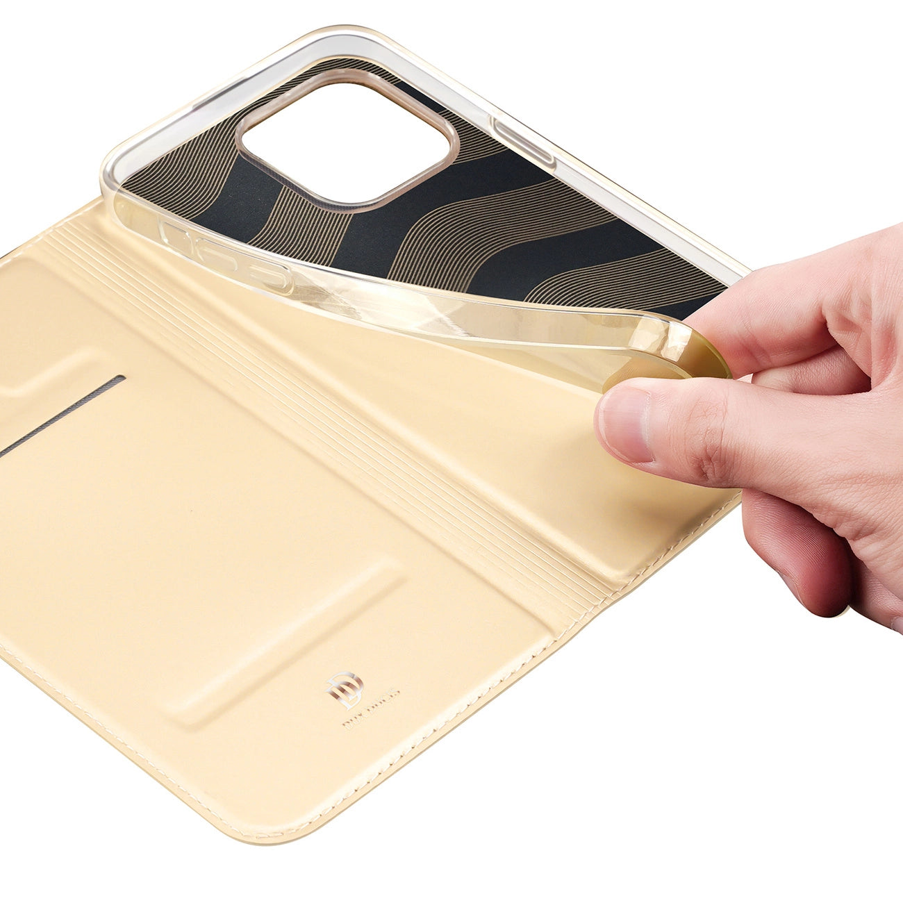 Dux Ducis Skin Pro Holster Flip Cover for iPhone 14 Pro gold_6
