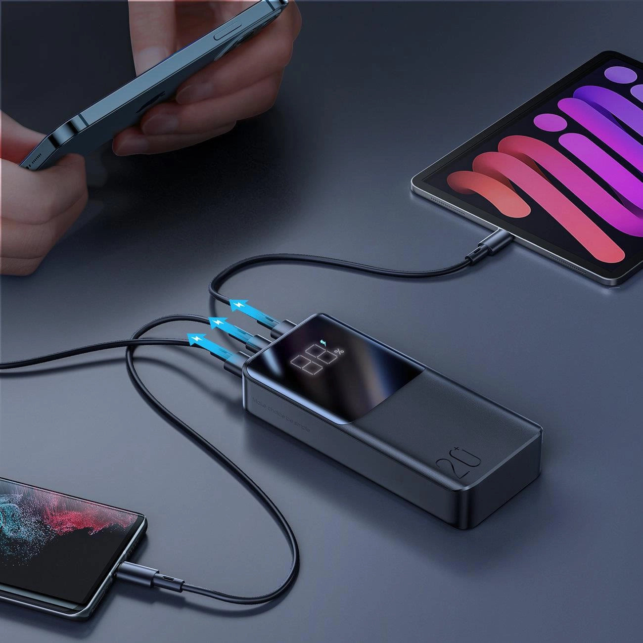 Joyroom powerbank 20000mAh 22.5W PD QC3.0 AFC black (JR-QP192)_1