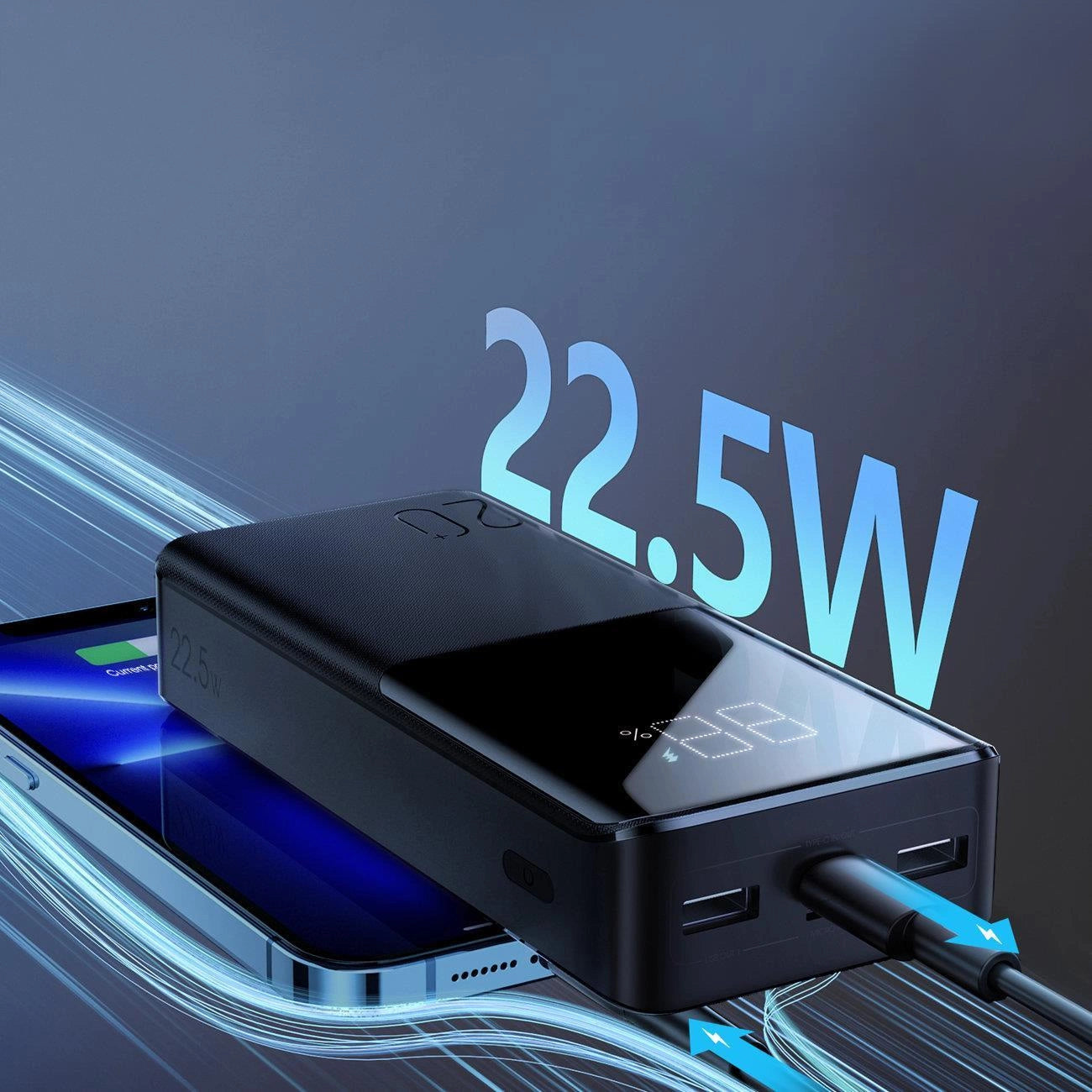 Joyroom powerbank 20000mAh 22.5W PD QC3.0 AFC black (JR-QP192)_5