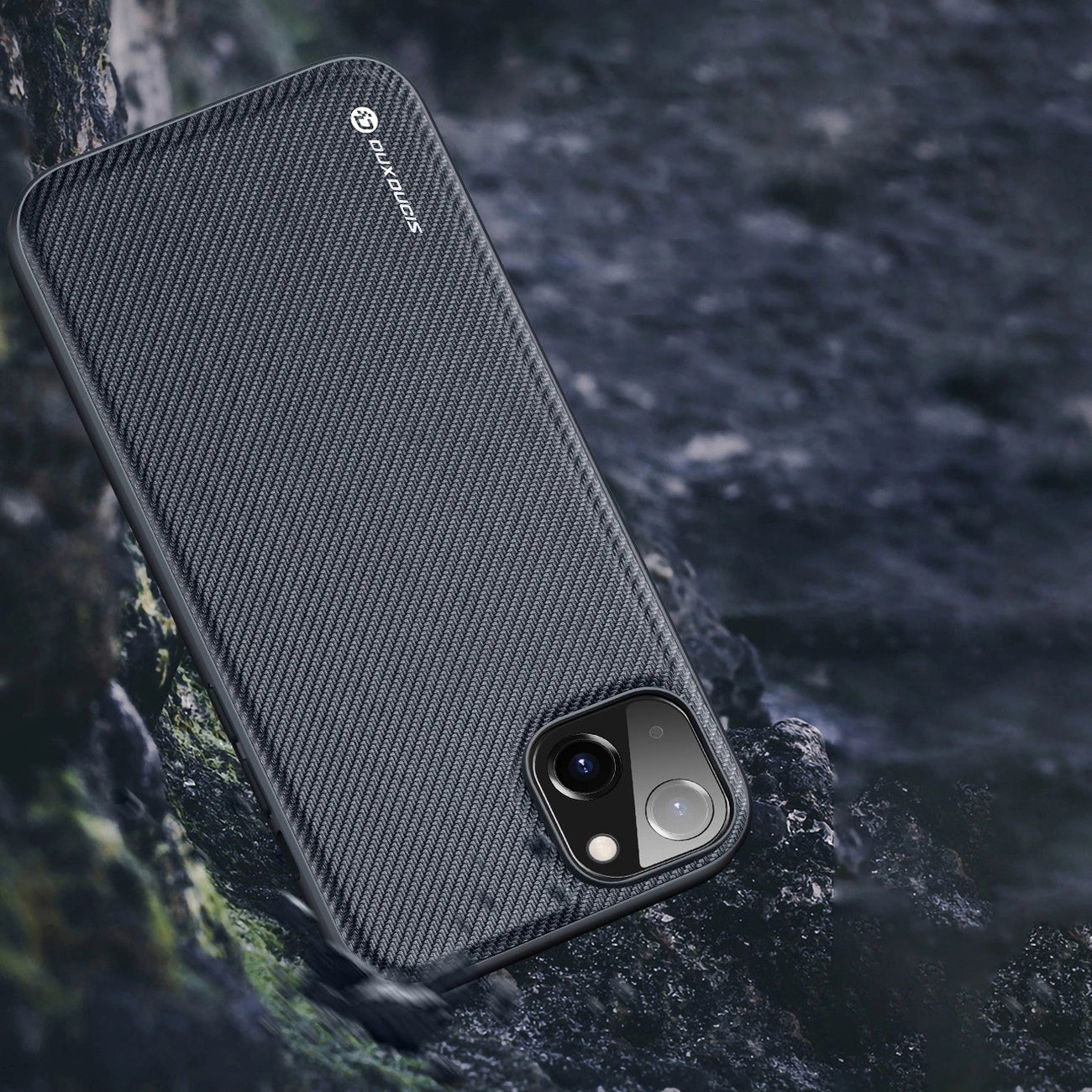 Dux Ducis Fino case cover nylon covered iPhone 14 Plus black_10