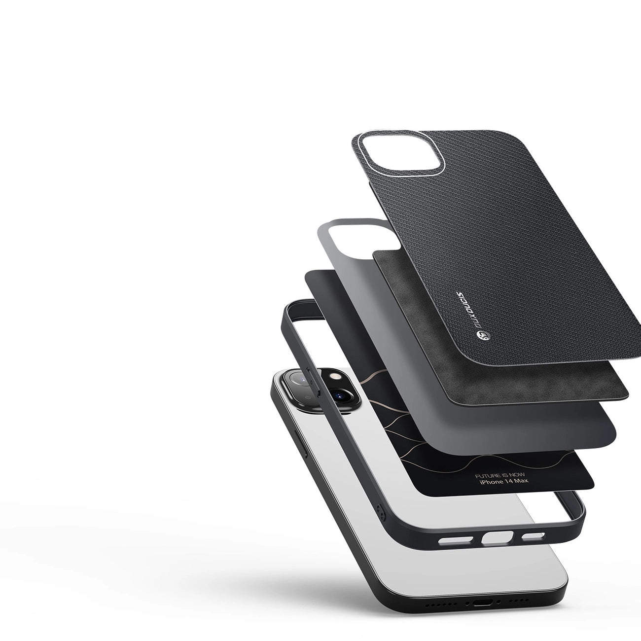 Dux Ducis Fino case cover nylon covered iPhone 14 Plus black_1