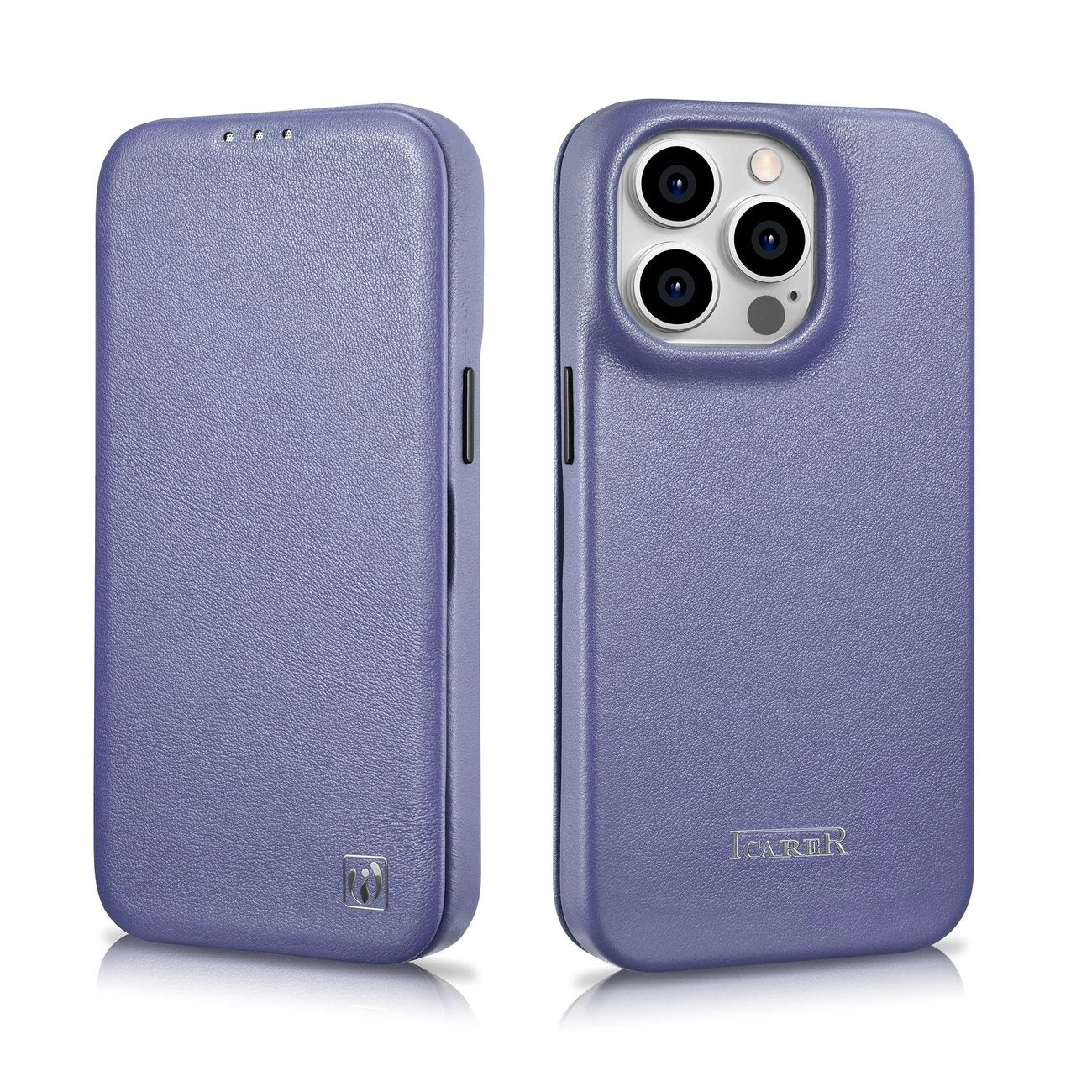 iCarer CE Premium Leather Folio Case iPhone 14 Pro Max Magnetic Flip Leather Folio Case MagSafe Light Purple (WMI14220716-LP)_27