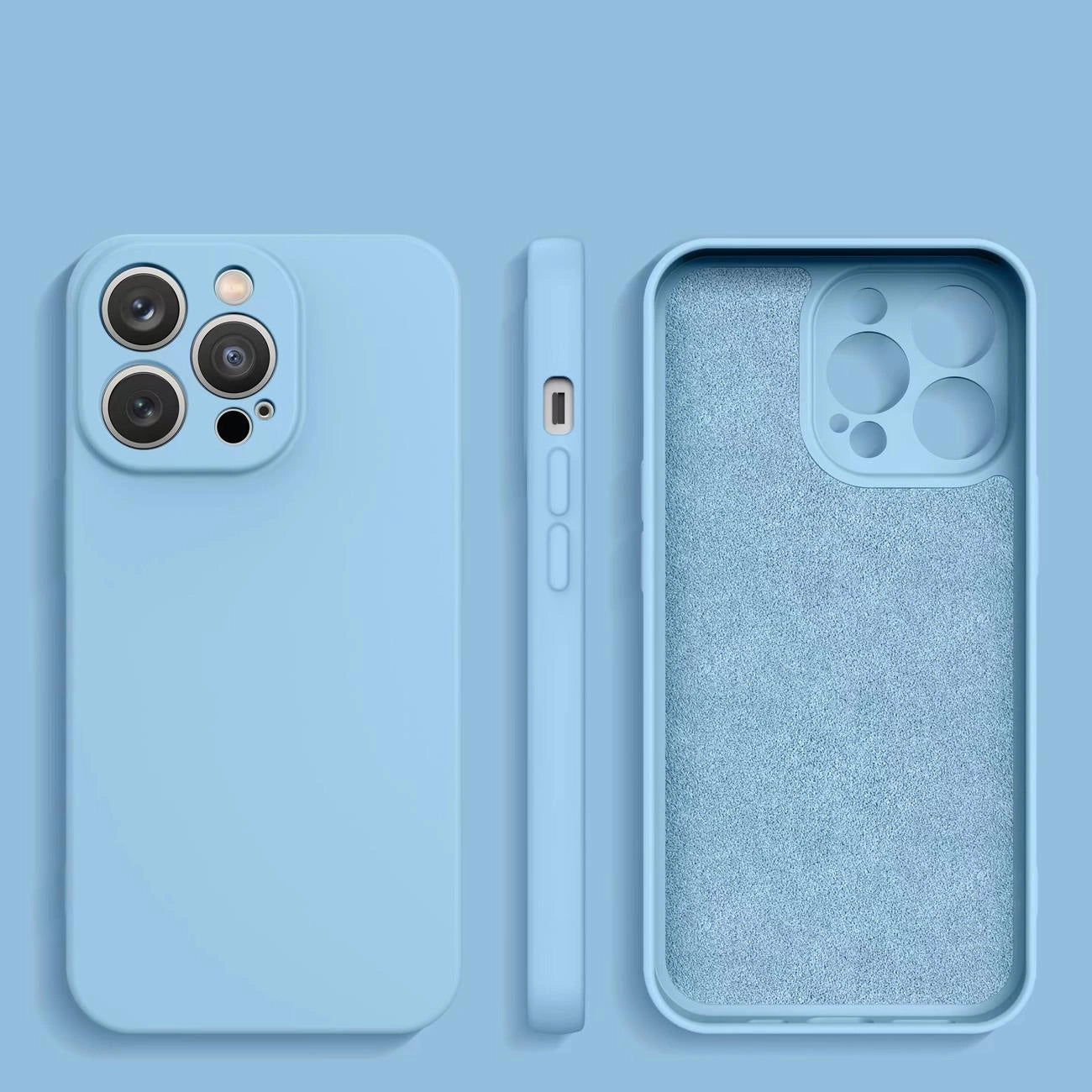 Silicone case iPhone 14 Plus silicone cover light blue_1