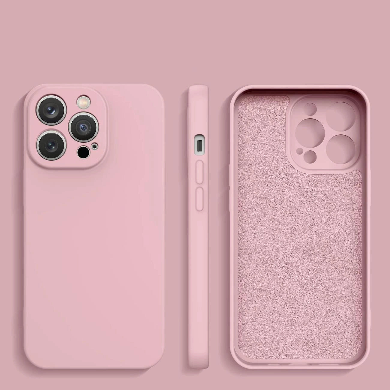 Silicone case iPhone 14 Plus silicone case pink_1