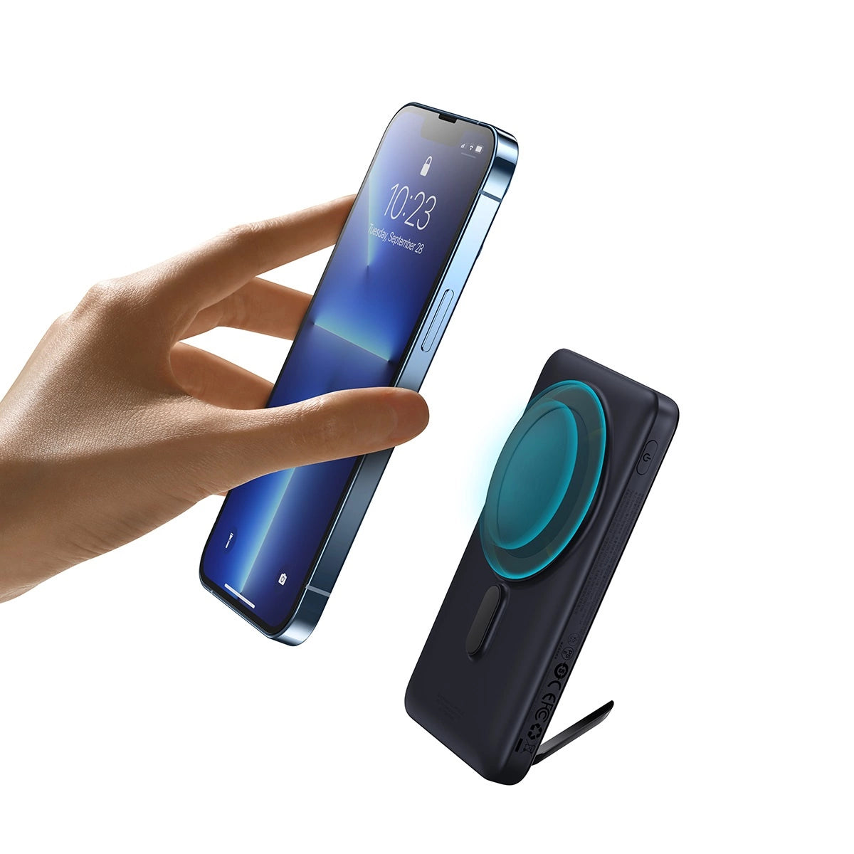 Baseus Magnetic Bracket 10000mAh 20W powerbank with MagSafe - blue + USB-C cable 60W 0.5m_11