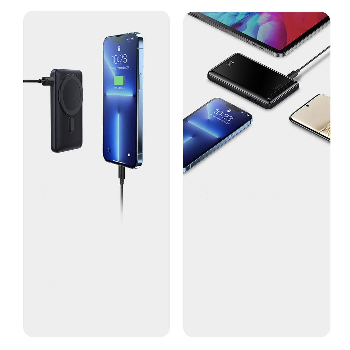 Baseus Magnetic Bracket 10000mAh 20W powerbank with MagSafe - blue + USB-C cable 60W 0.5m_20