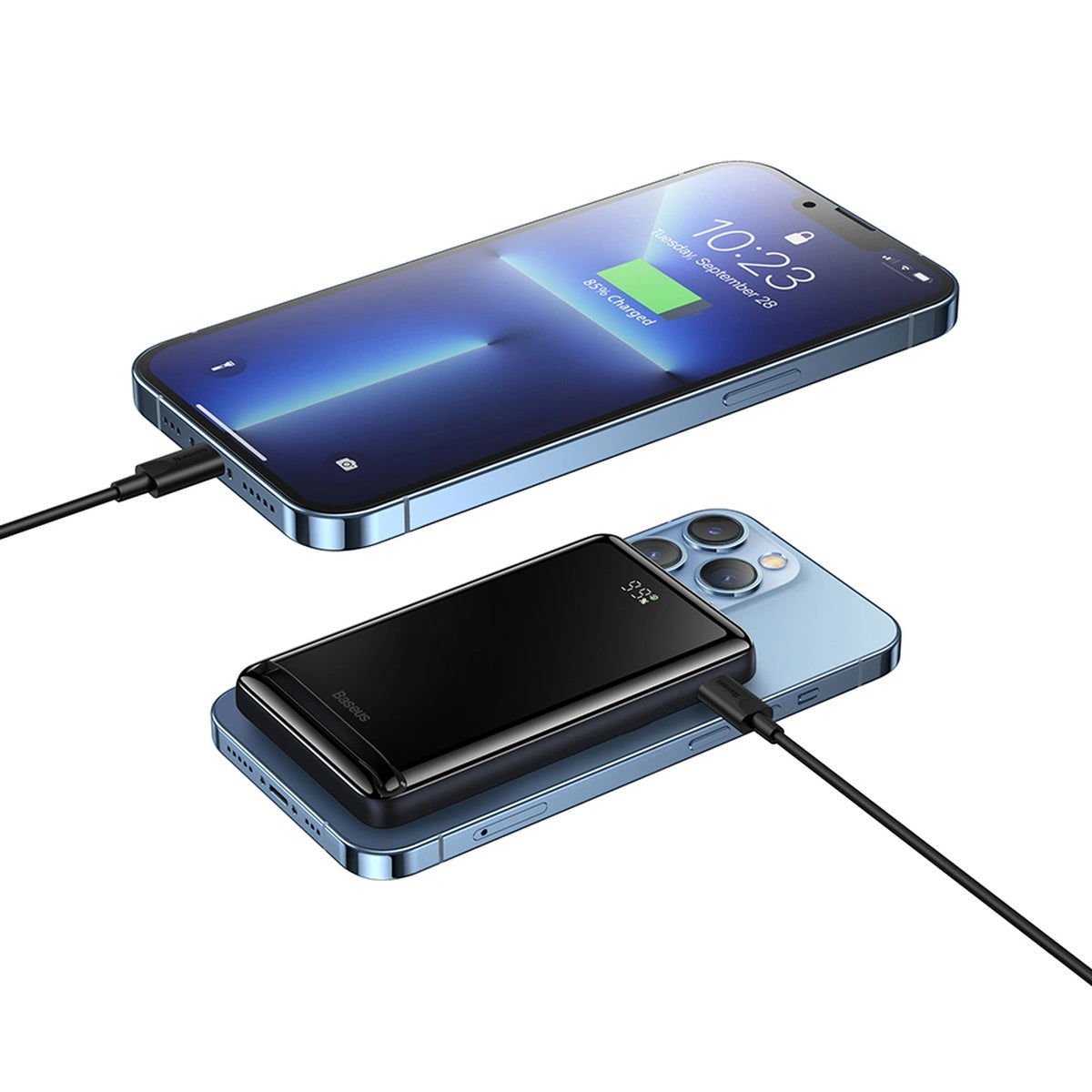 Baseus Magnetic Bracket 10000mAh 20W powerbank with MagSafe - blue + USB-C cable 60W 0.5m_23