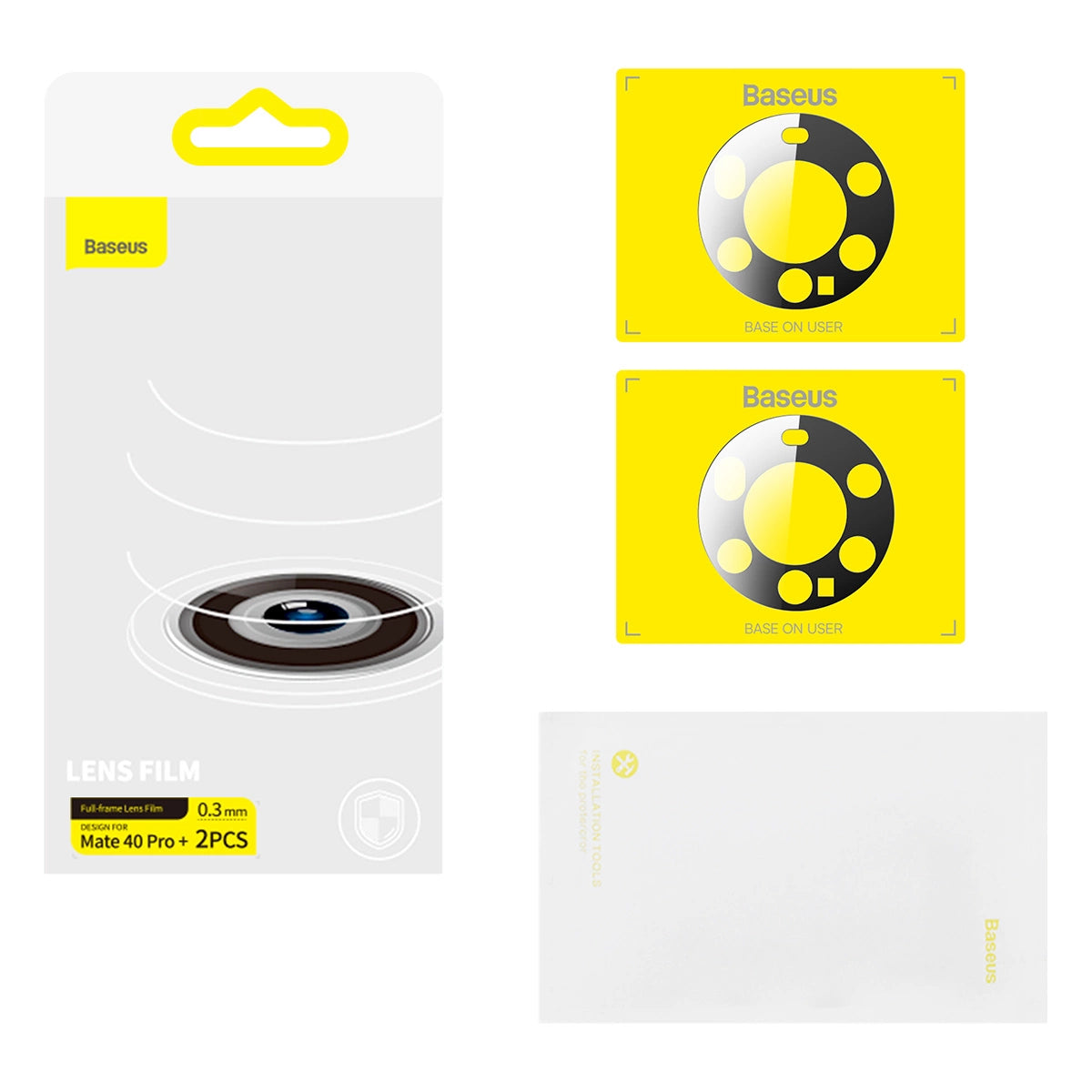 Baseus Huawei Mate 40 Pro+ Camera Film 0.3mm (2pcs) transparent + cleaning kit (SGQK000602)_6