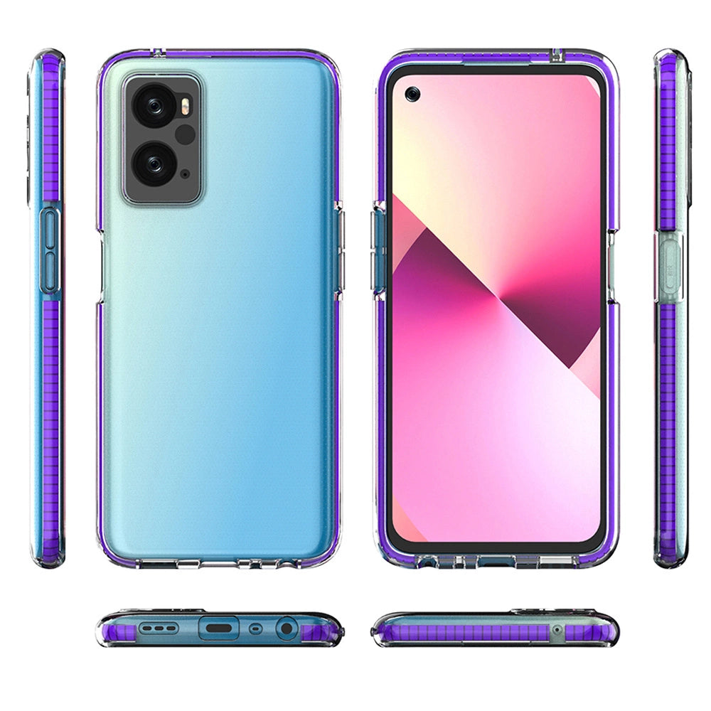 Spring Case Cover for Realme 9i, Oppo A36 / A76 / A96 Silicone Cover with Frame light pink_1