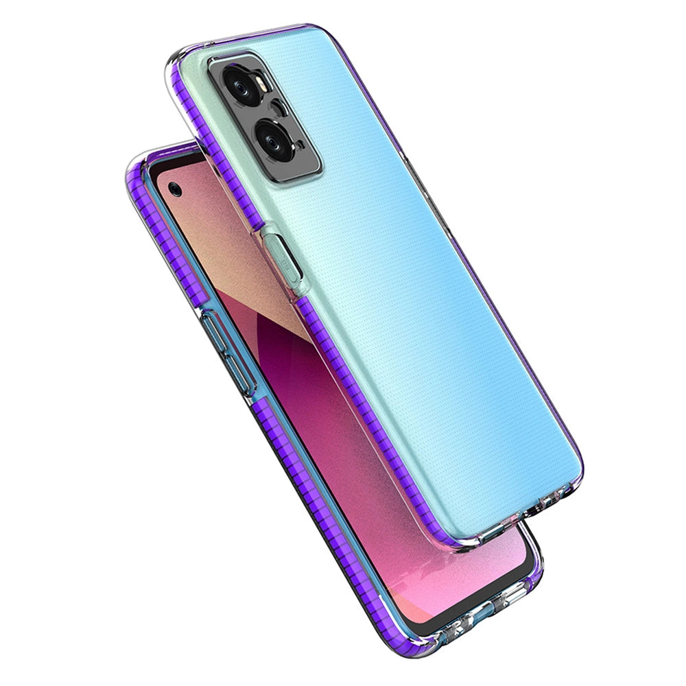 Spring Case Cover for Realme 9i, Oppo A36 / A76 / A96 Silicone Cover with Frame light pink_3