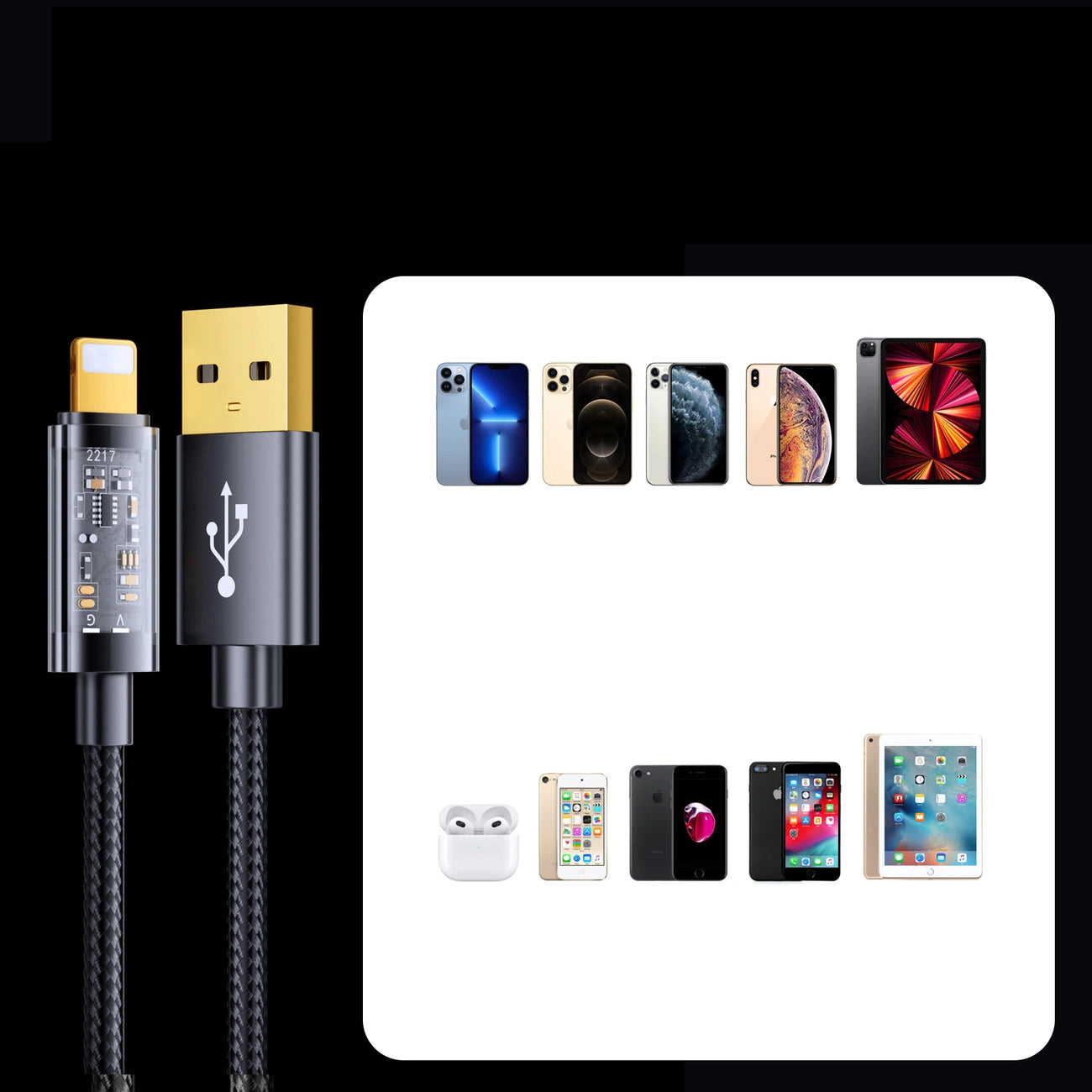 Cable to USB-A / Lightning / 2.4A / 1.2m Joyroom S-UL012A12 (blue)_8