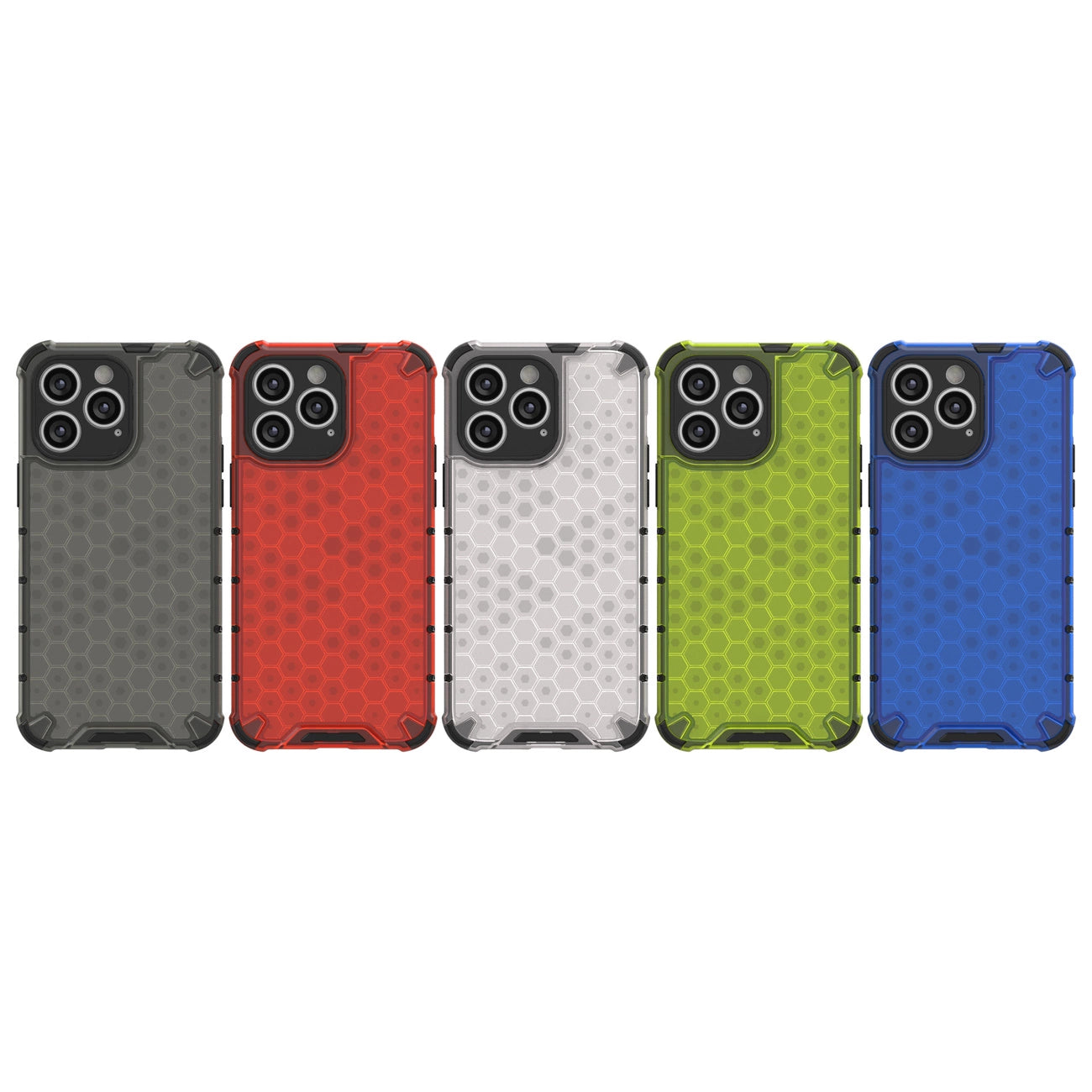 Honeycomb case for iPhone 14 Pro armored hybrid cover transparent_17