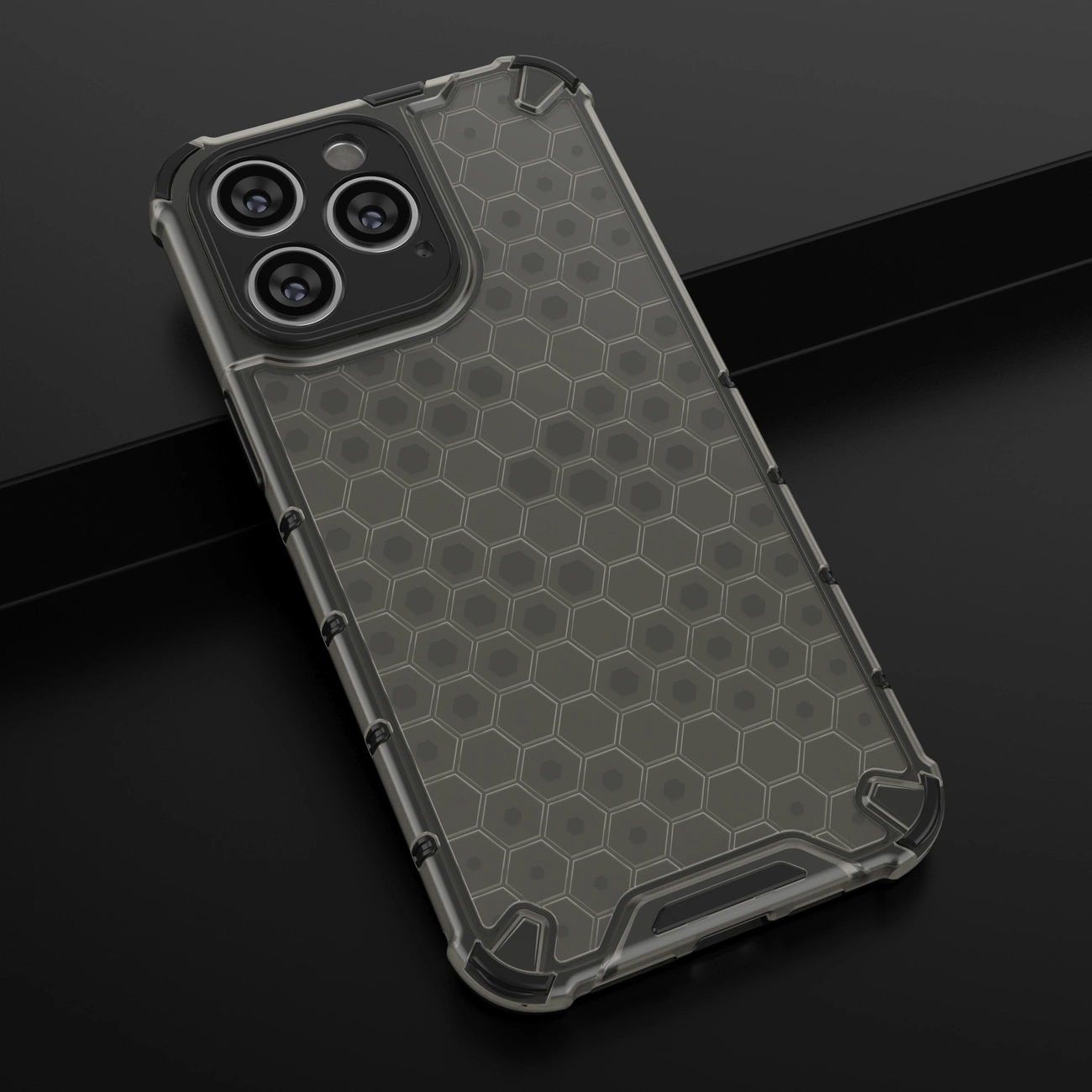 Honeycomb case for iPhone 14 Pro Max armored hybrid cover black_18