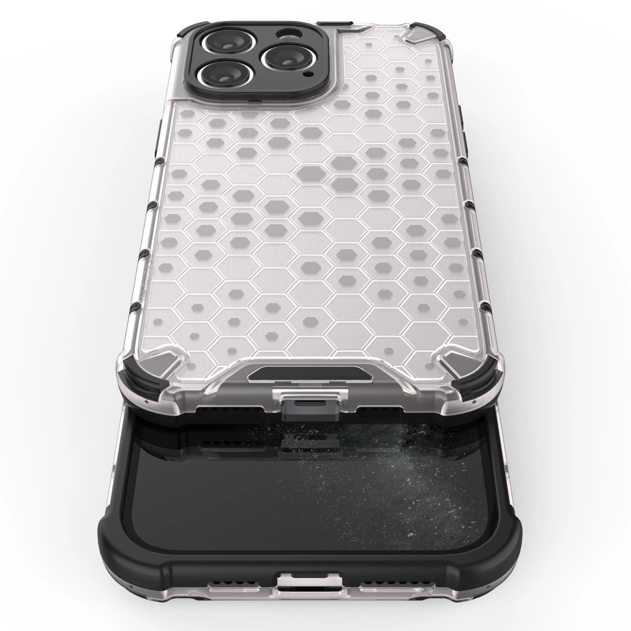Honeycomb case for iPhone 14 Pro Max armored hybrid cover blue_7