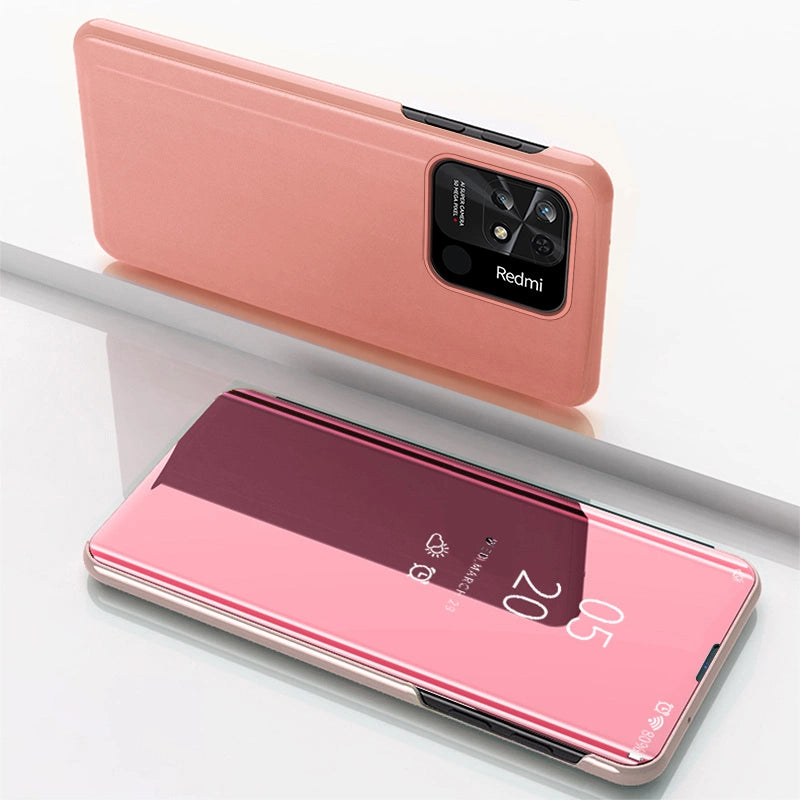 Clear View Case cover for Xiaomi Redmi 10C cover with a flap pink_1