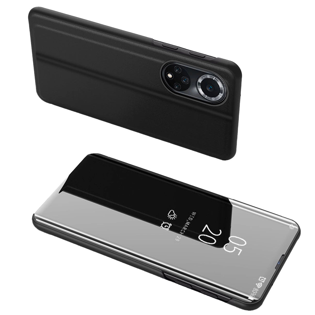 Clear View Case case for Huawei nova 9 flip cover black_0