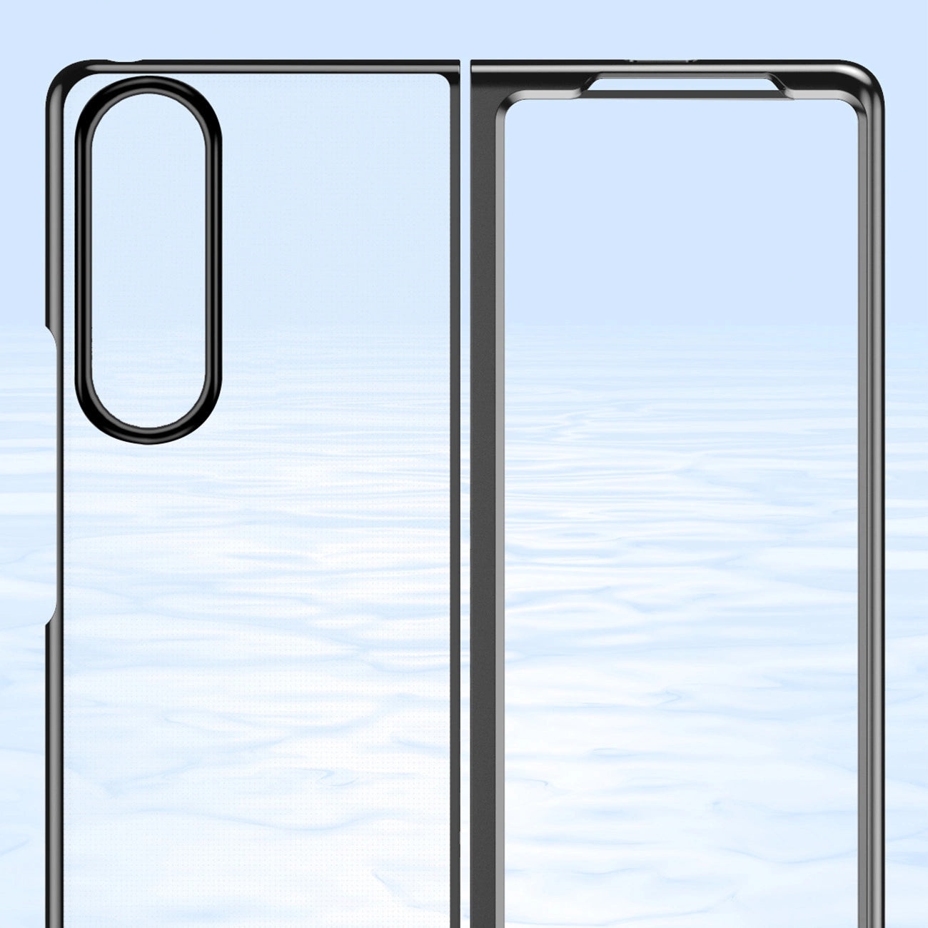 Plating Case for Samsung Galaxy Z Fold 4 cover with a metallic frame pink_2
