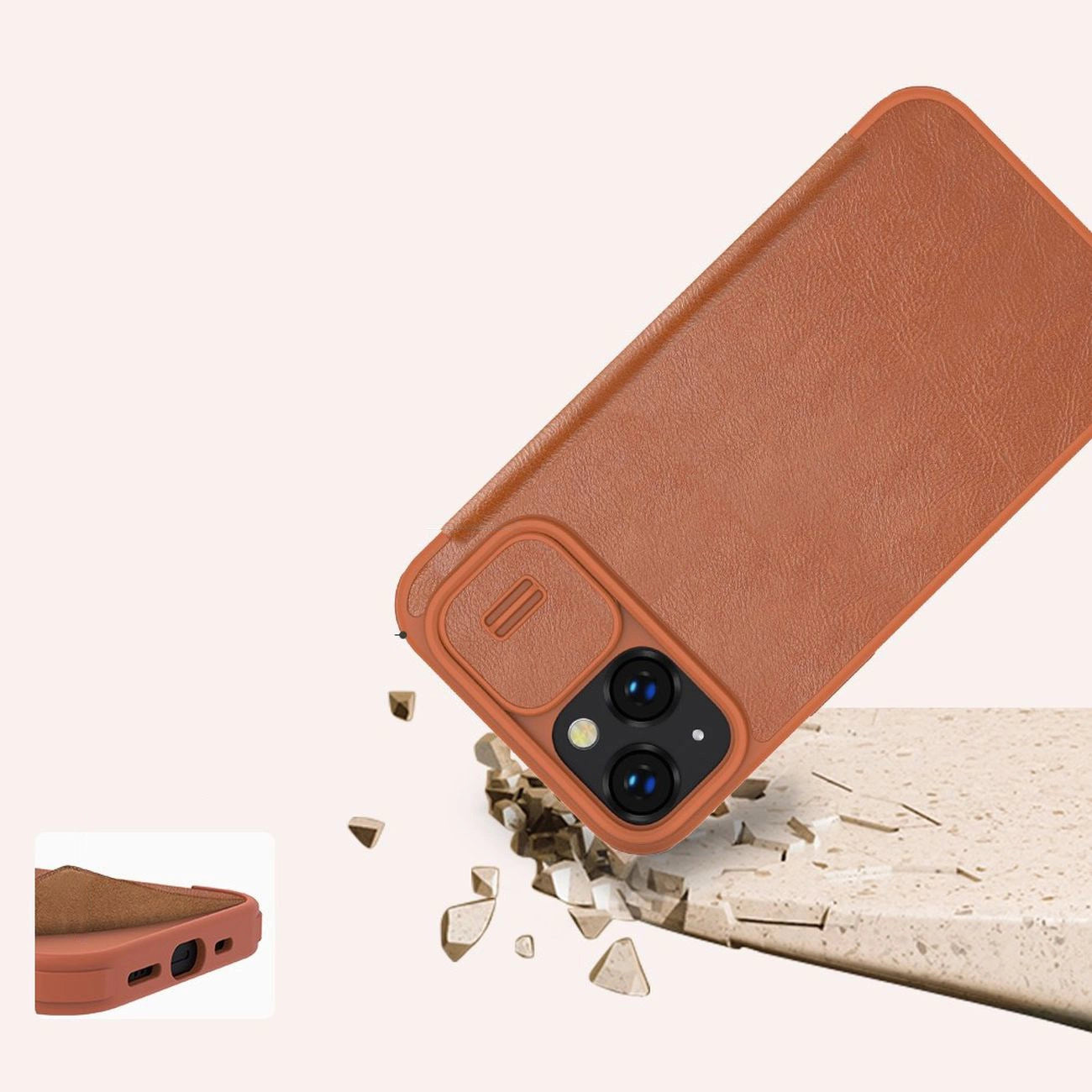 Case Nillkin Qin Pro Leather for iPhone 14 Plus (Black)_13