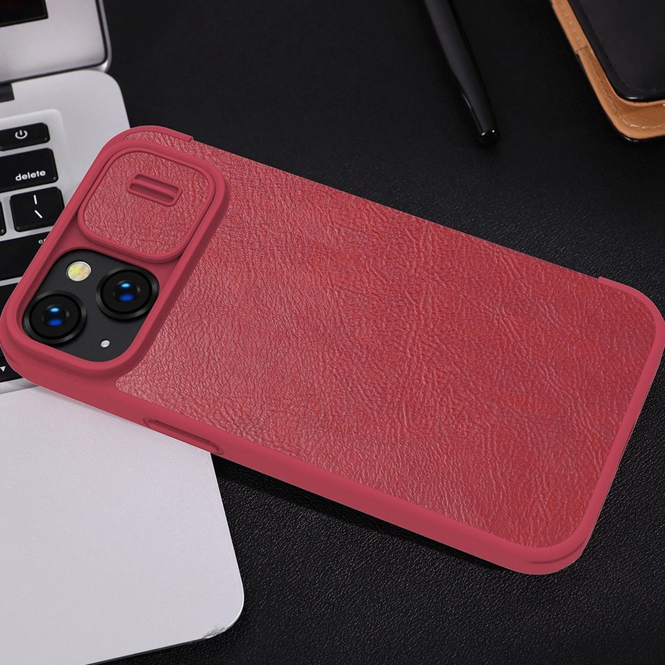 Case Nillkin Qin Pro Leather for iPhone 14 Plus (Black)_17