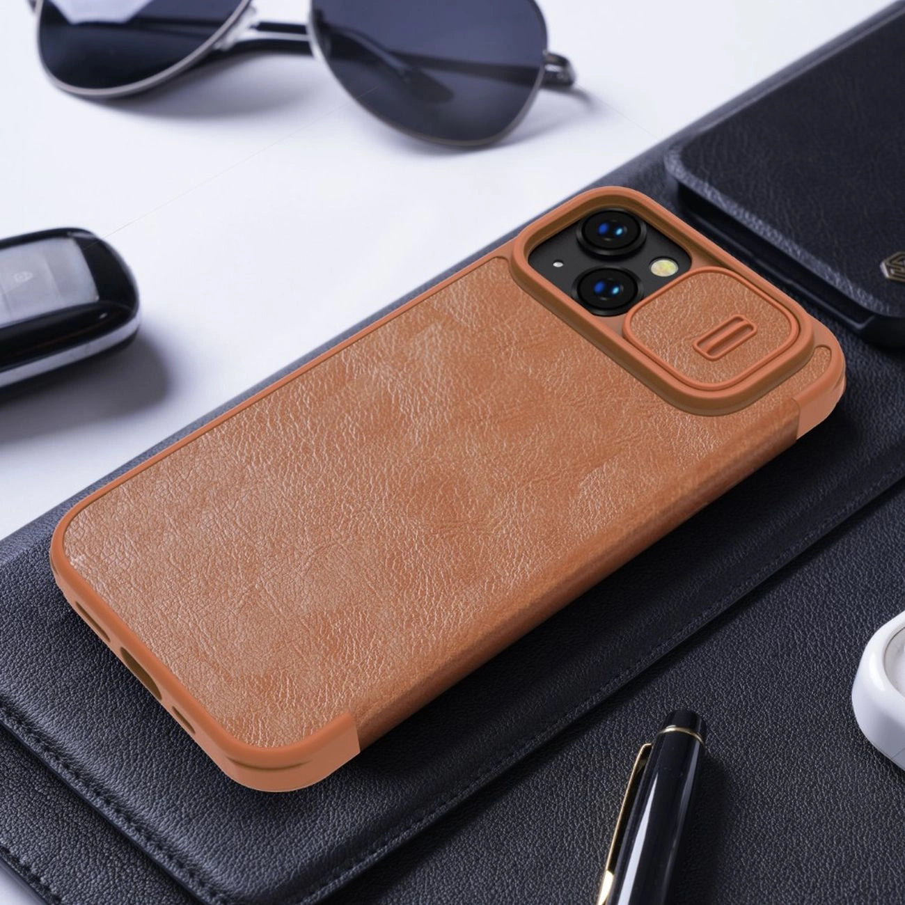 Case Nillkin Qin Pro Leather for iPhone 14 Plus (Black)_18