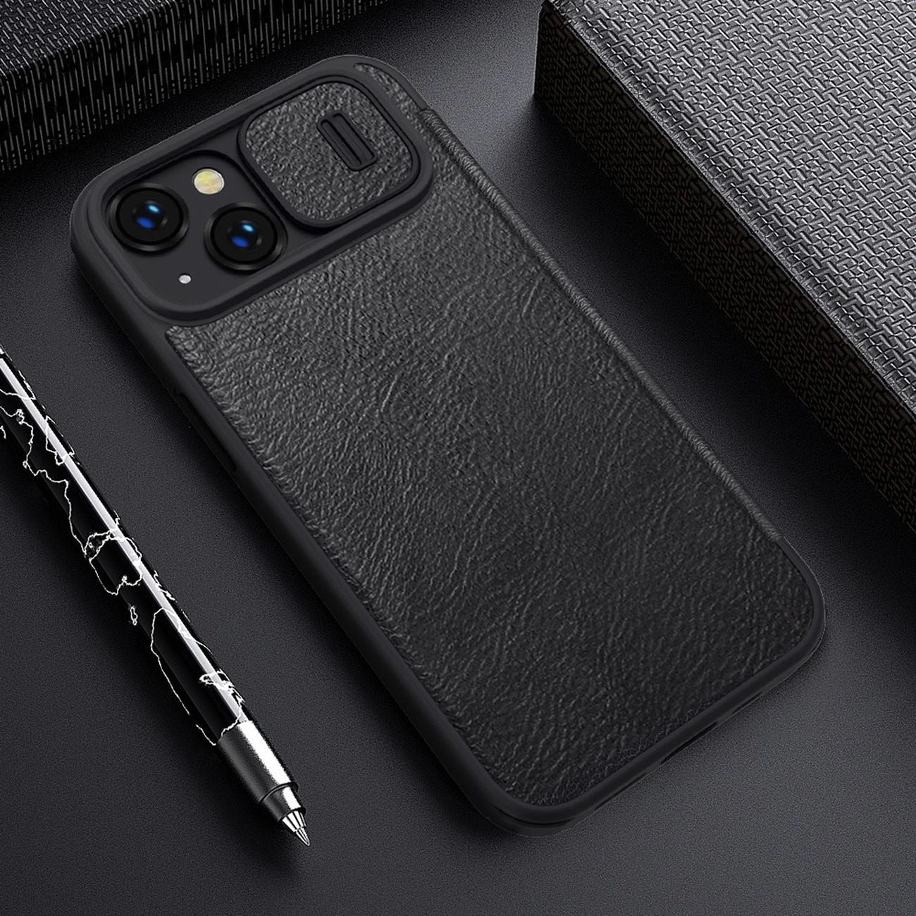 Case Nillkin Qin Pro Leather for iPhone 14 Plus (Black)_19