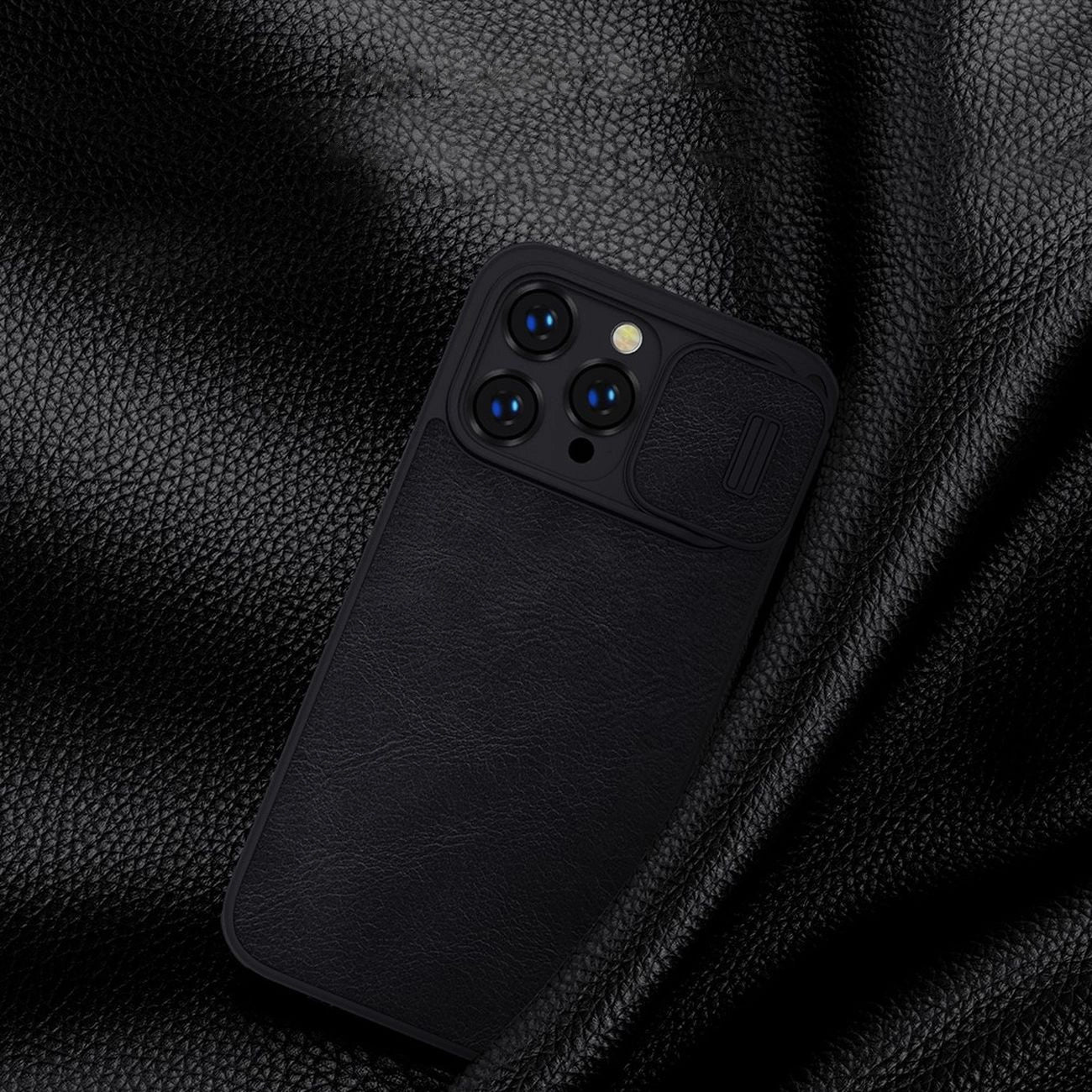 Nillkin Qin Leather Pro Case iPhone 14 Pro Max Camera Cover Holster Cover Flip Case Brown_8