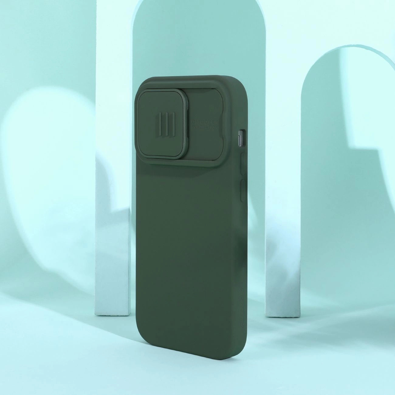 Nillkin CamShield Magnetic Silicone Case iPhone 14 Pro Max Magnetic MagSafe Cover with Camera Protector Green_19