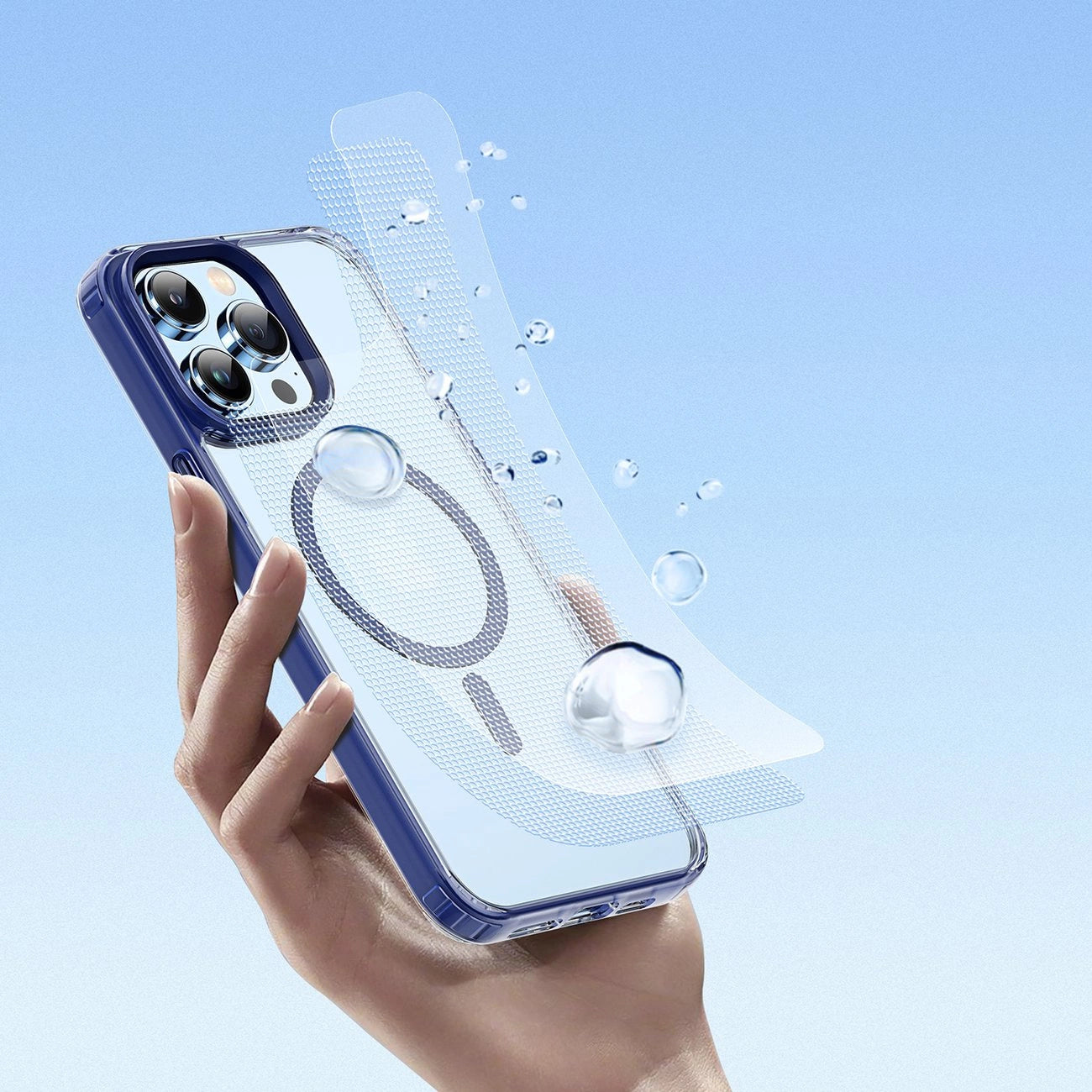 Dux Ducis Clin2 case for iPhone 14 Pro magnetic MagSafe cover blue_7