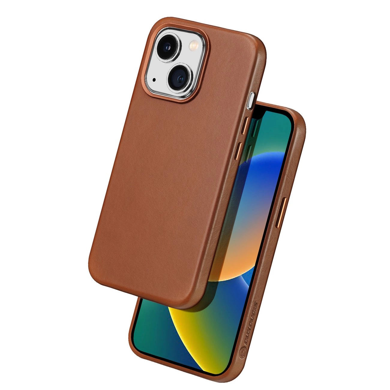 Dux Ducis Naples iPhone 14 Plus case magnetic leather MagSafe case brown_1