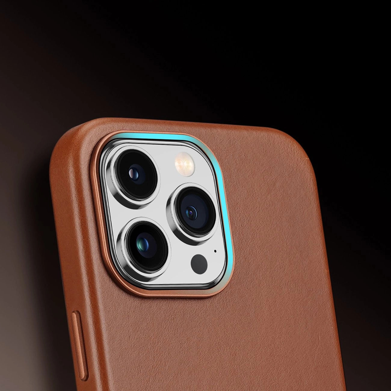 Dux Ducis Naples iPhone 14 Pro case magnetic leather MagSafe case brown_3
