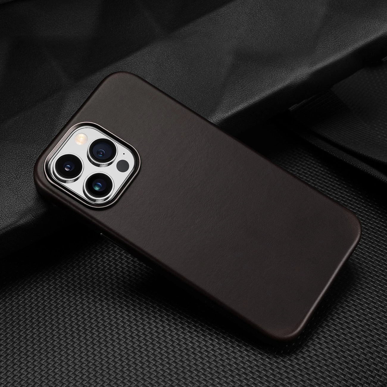 Dux Ducis Naples Case for iPhone 14 Pro Max Leather Cover (MagSafe Compatible) Dark Brown_10
