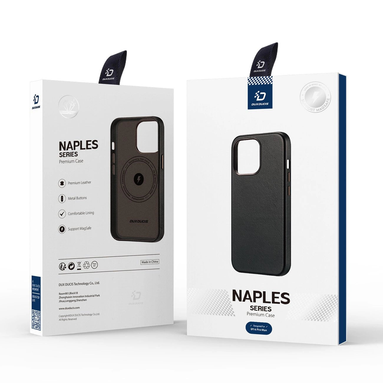 Dux Ducis Naples Case for iPhone 14 Pro Max Leather Cover (MagSafe Compatible) Dark Brown_4