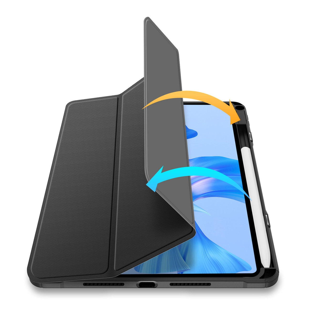 Dux Ducis Toby Case for Huawei MatePad Pro 11'' (2022) Cover with S Pen Pen Smart Cover Stand Black_6
