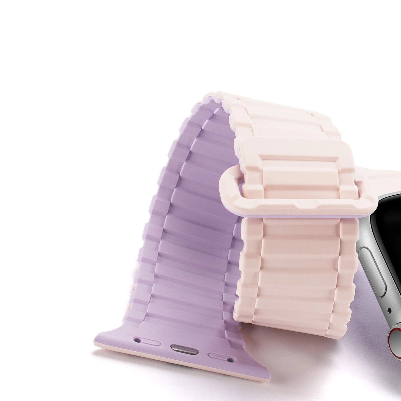 Dux Ducis Strap (Armor Version) Apple Watch Ultra, SE, 9, 8, 7, 6, 5, 4, 3, 2, 1 (49, 45, 44, 42 mm) Silicone Magnetic Band Bracelet Pink Purple_2
