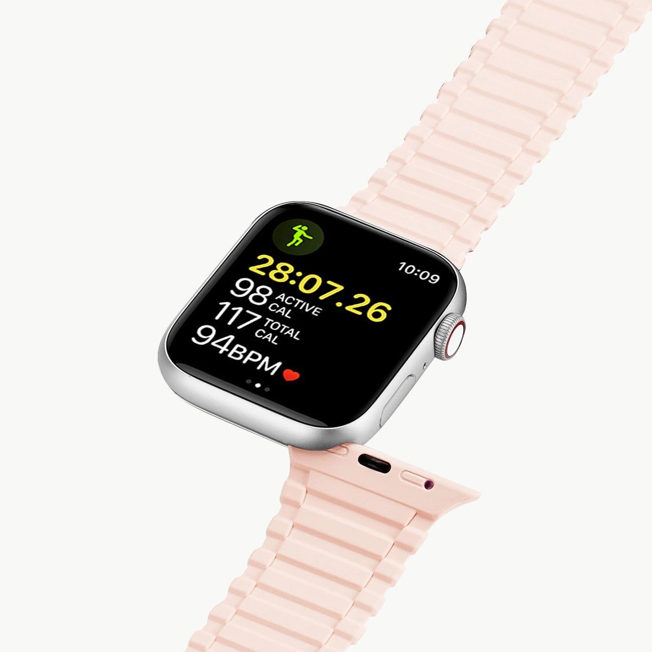 Dux Ducis Strap (Armor Version) Apple Watch Ultra, SE, 9, 8, 7, 6, 5, 4, 3, 2, 1 (49, 45, 44, 42 mm) Silicone Magnetic Band Bracelet Pink Purple_3