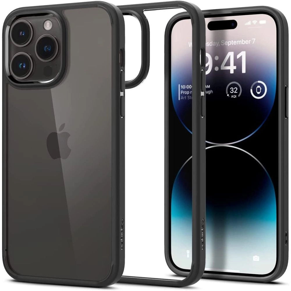 Spigen Ultra Hybrid iPhone 14 Pro Case - Matte Black_0