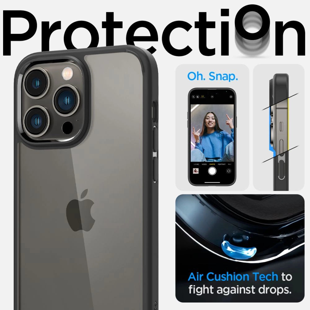 Spigen Ultra Hybrid iPhone 14 Pro Case - Matte Black_10