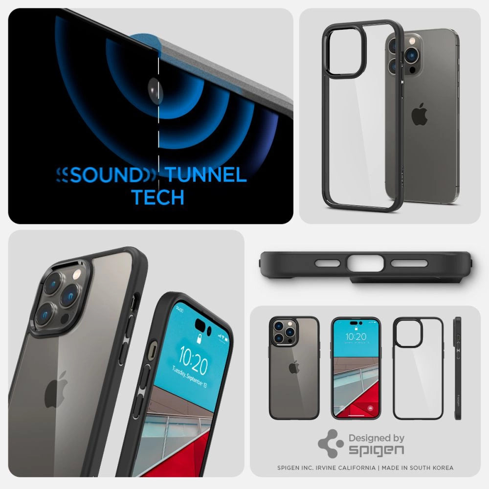Spigen Ultra Hybrid iPhone 14 Pro Case - Matte Black_12