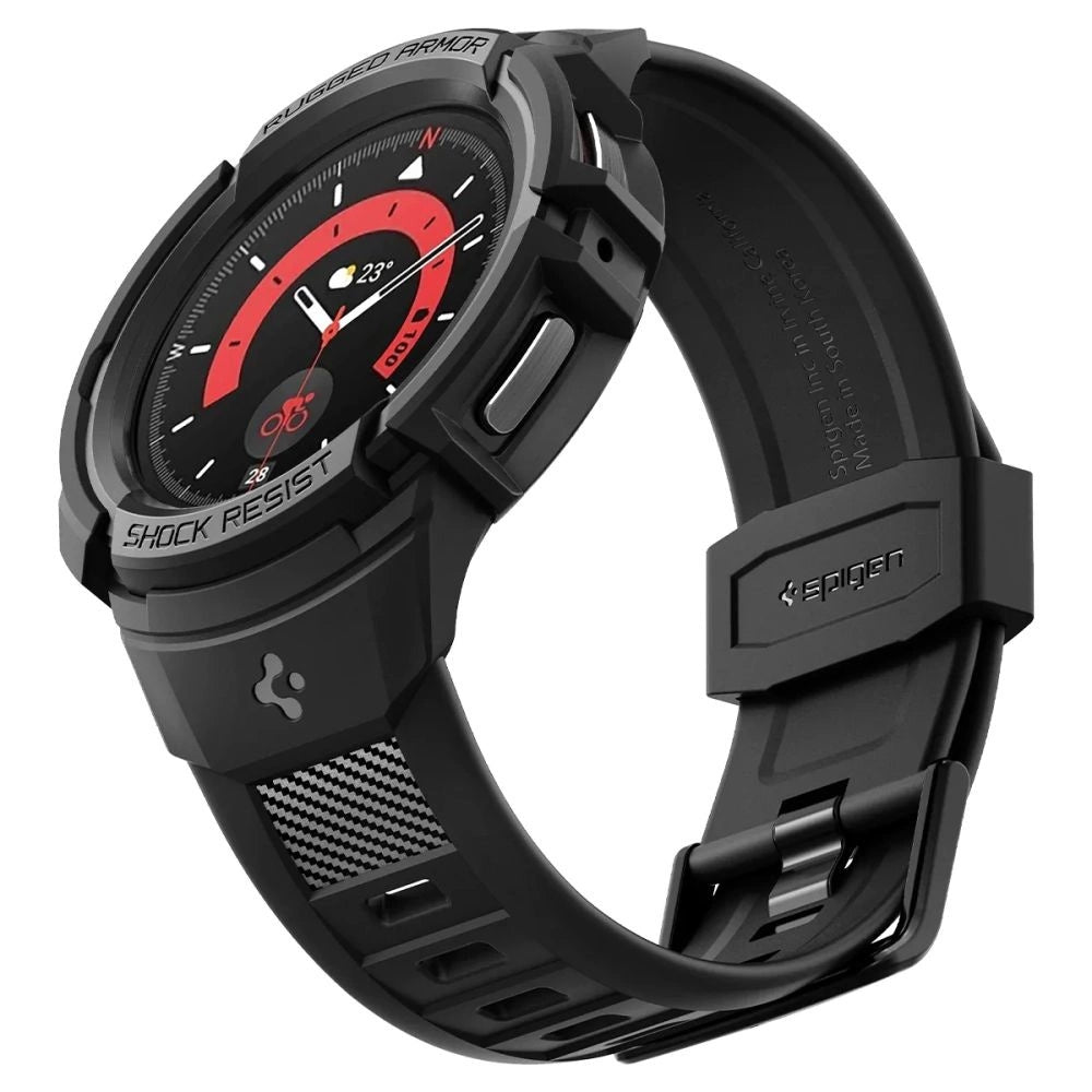 Spigen Rugged Armor Pro Case with Strap for Samsung Galaxy Watch 5 Pro (45mm) - Black_12