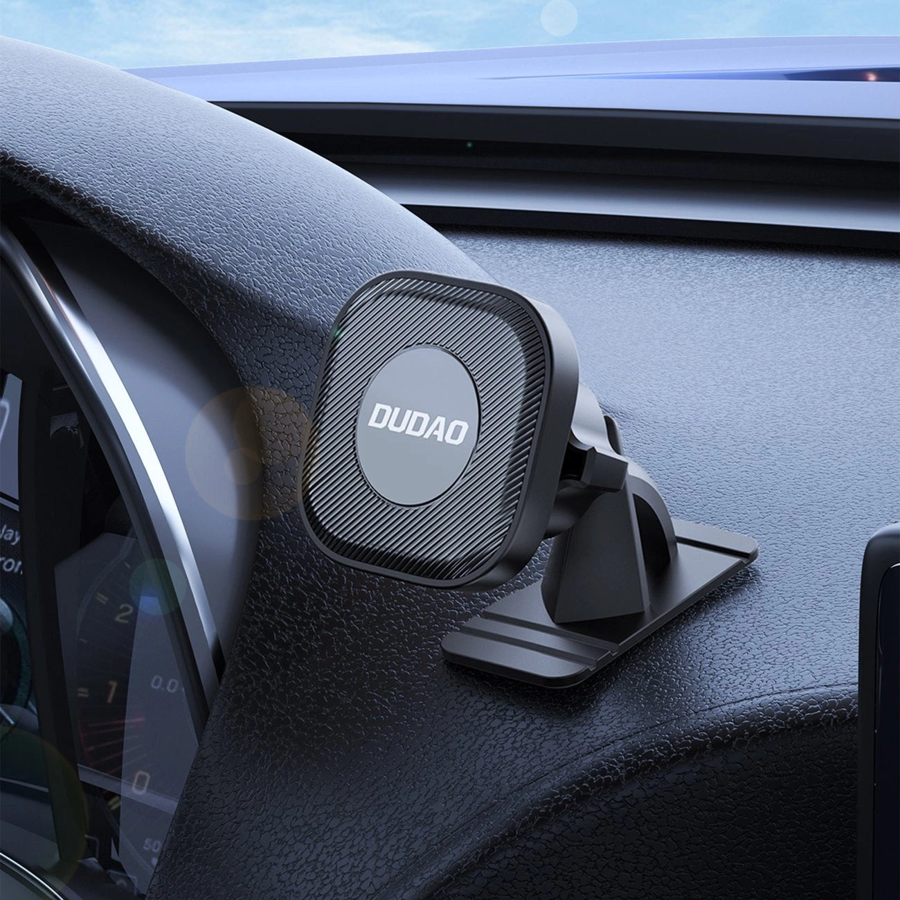 Dudao magnetic smartphone car holder black (F6C)_7