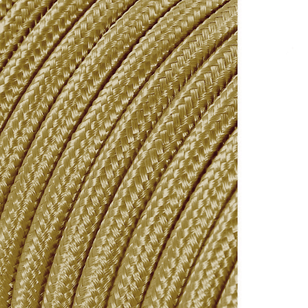 Carretel de cabo cordão tubular h03vv-f 2 x 0,75 mm² ouro escuro, 5 m_0
