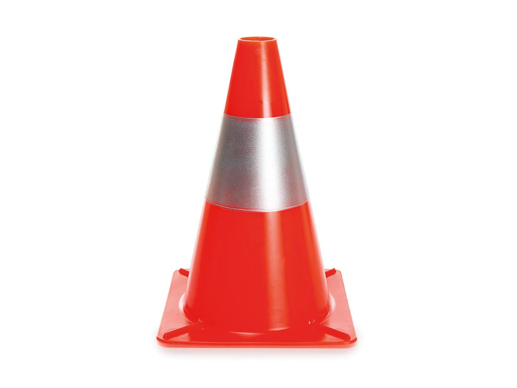 Cone refletor vermelho/prateado - 30 cm_0
