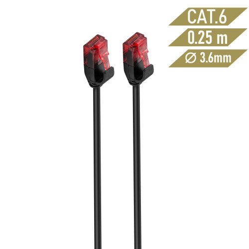 EWENT CHICOTE SLIM PATCH CAT6 UTP BLACK 0.25MT_2